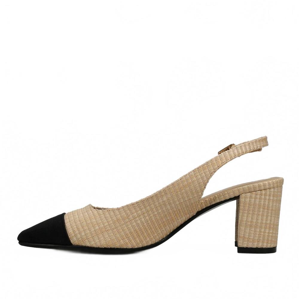 NEW VANELI women's jala slingback pump heel shoes in beige